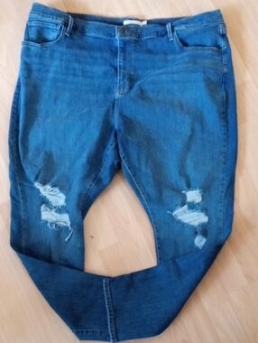Levi's Dark Blue Distressed Skinny Jeans Stretchy